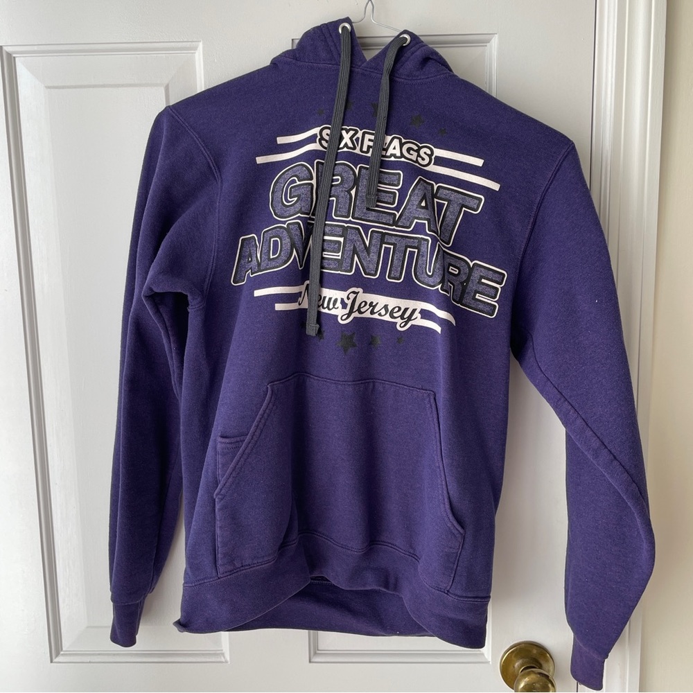 Purple Six Flags Great Adventure Hooded Sweatshirt